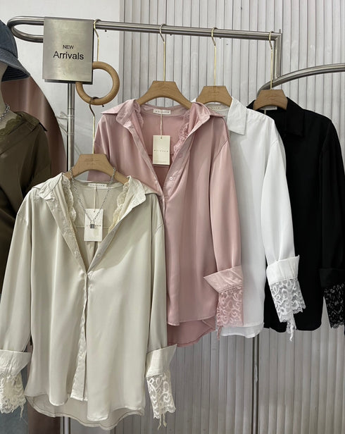 MATINEE Lacey Decor Satin Shirts